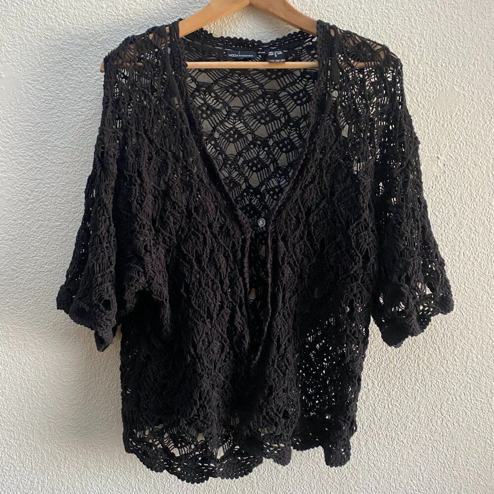 Vintage Moda International Victoria's Secret Y2K 1/2 Sleeve Cardigan Sweater S